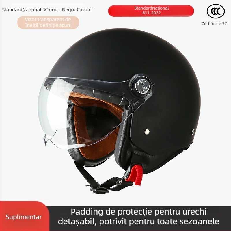 Casca ABS 3/4, unisex, 3C certificată, pentru toate sezoanele