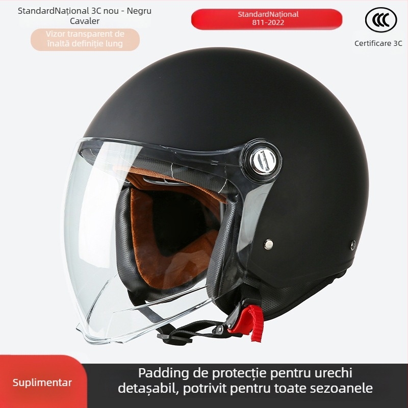 Casca ABS 3/4, unisex, 3C certificată, pentru toate sezoanele