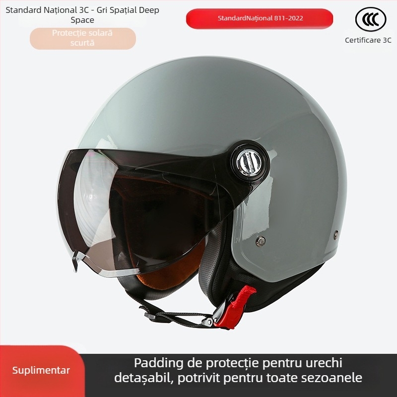 Casca ABS 3/4, unisex, 3C certificată, pentru toate sezoanele