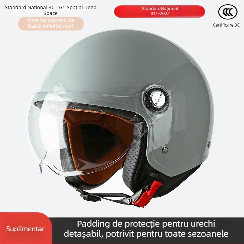 Casca ABS 3/4, unisex, 3C certificată, pentru toate sezoanele