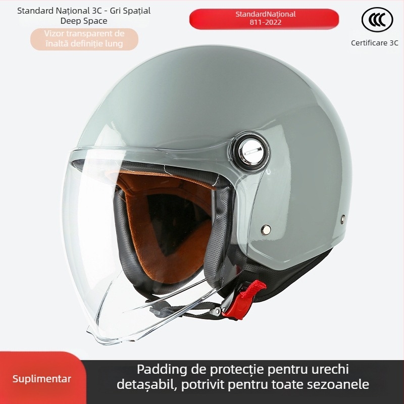 Casca ABS 3/4, unisex, 3C certificată, pentru toate sezoanele