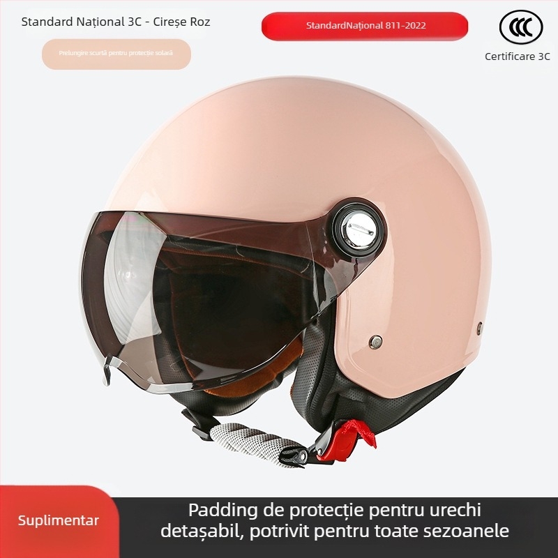 Casca ABS 3/4, unisex, 3C certificată, pentru toate sezoanele