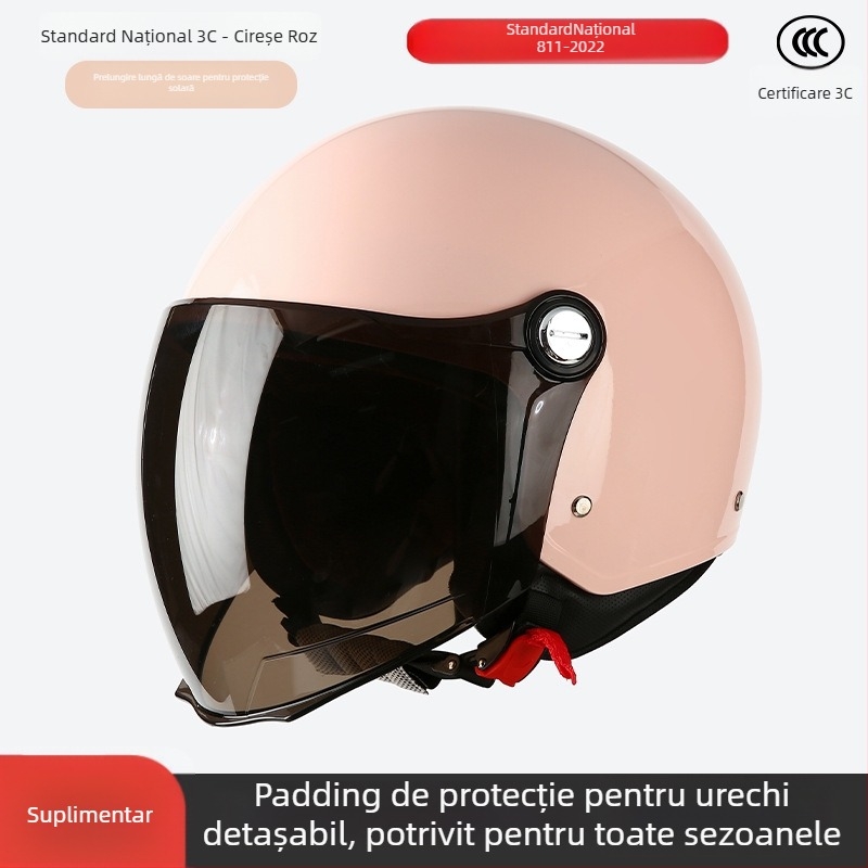 Casca ABS 3/4, unisex, 3C certificată, pentru toate sezoanele