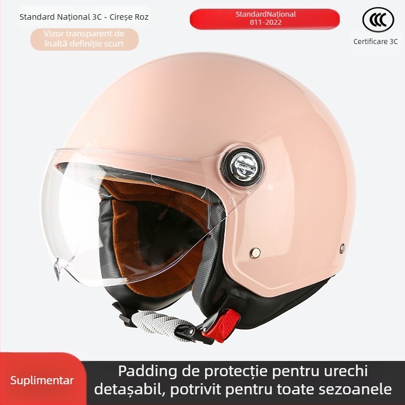 Casca ABS 3/4, unisex, 3C certificată, pentru toate sezoanele