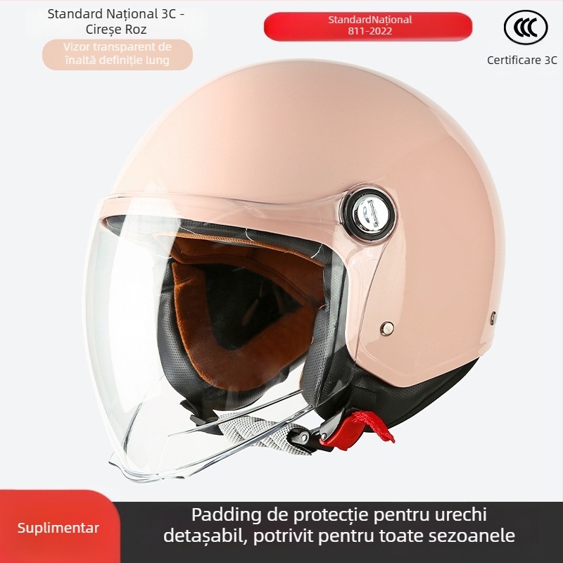 Casca ABS 3/4, unisex, 3C certificată, pentru toate sezoanele