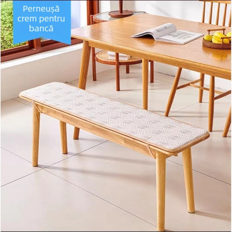 Perne lungi pentru bancă, din fleece, pentru dining room, stil simplu modern, umplutură: alt material