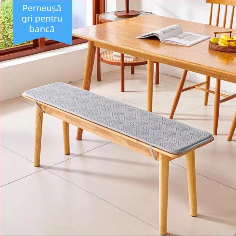 Perne lungi pentru bancă, din fleece, pentru dining room, stil simplu modern, umplutură: alt material