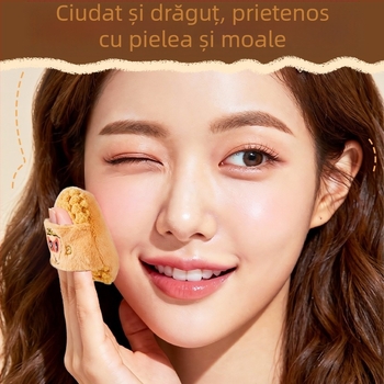 Puf de pudră – fir lung, formă neregulată, cod G2245, GECOMO, origine Guangdong, pentru fixarea machiajului