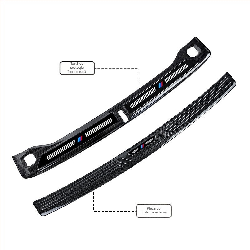 Set de plinte prag ușă și bandă de protecție a portbagajului pentru BMW X3 2018–2024 | SNBLO | Procesare personalizată: Da
