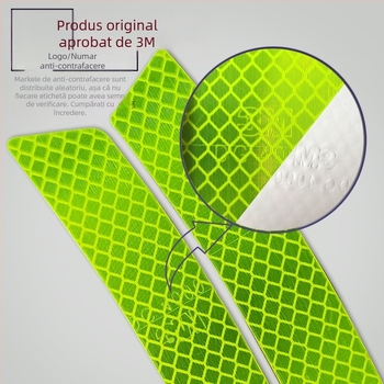 3M Diamond Level 4090 Autocolant reflectorizant pentru bara frontală, bandă reflectorizantă pentru aripile roților, protecție împotriva zgârieturilor, temperatură de funcționare -20°C până la 50°C