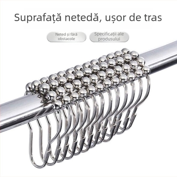 OnePlus Inel pentru perdea, formă sferică, oțel inoxidabil 304, stil modern