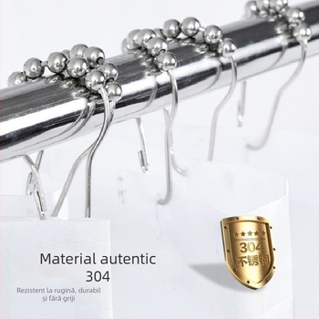 OnePlus Inel pentru perdea, formă sferică, oțel inoxidabil 304, stil modern