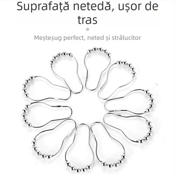 OnePlus Inel pentru perdea, formă sferică, oțel inoxidabil 304, stil modern
