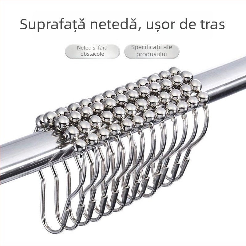 OnePlus Inel pentru perdea, formă sferică, oțel inoxidabil 304, stil modern