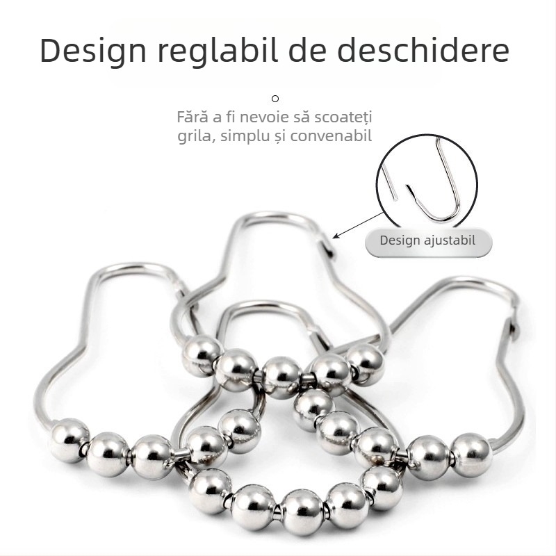 OnePlus Inel pentru perdea, formă sferică, oțel inoxidabil 304, stil modern