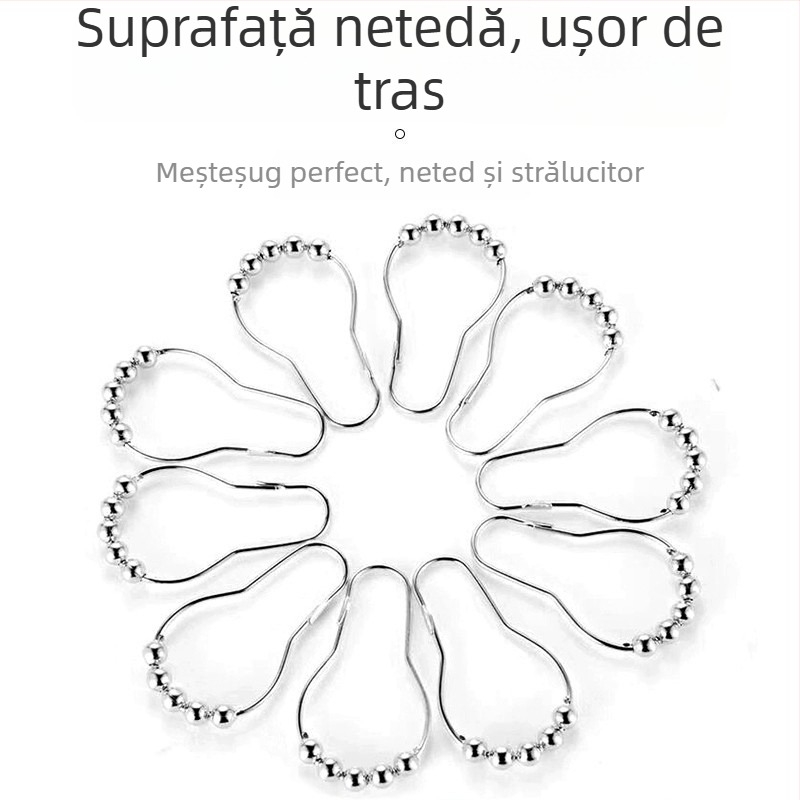 OnePlus Inel pentru perdea, formă sferică, oțel inoxidabil 304, stil modern