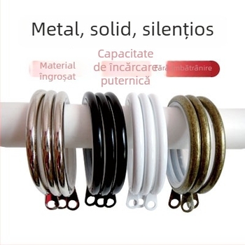 Cercuri din lemn pentru perdea cu clipsuri — cercuri silențioase de susținere, inele circulare în stil roman, design modern minimalist