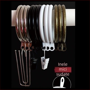 Cercuri din lemn pentru perdea cu clipsuri — cercuri silențioase de susținere, inele circulare în stil roman, design modern minimalist