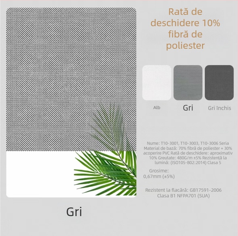 Rulou electric anti-vânt pentru ferestre – Rulou interior, țesătură importată, Brand Senhaiwen, Model Senhai1218, Stil minimalist modern