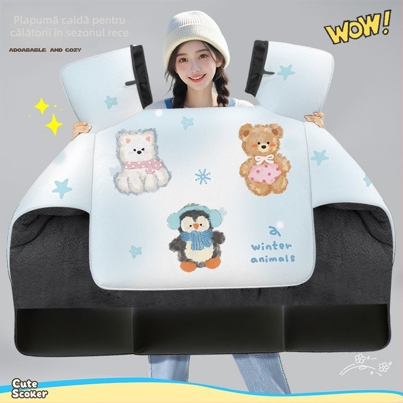 Husă pentru parbrizul vehiculului electric, PU material, izolație de iarnă, rezistentă la uzură, utilizare în toate anotimpurile