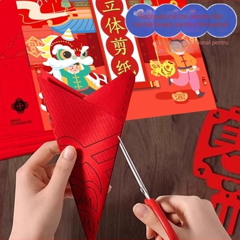 Decupaj DIY pentru fereastra de Anul Nou pentru copii – handmade, tăiere cu hârtie pentru fereastra, zodii în stil chinezesc