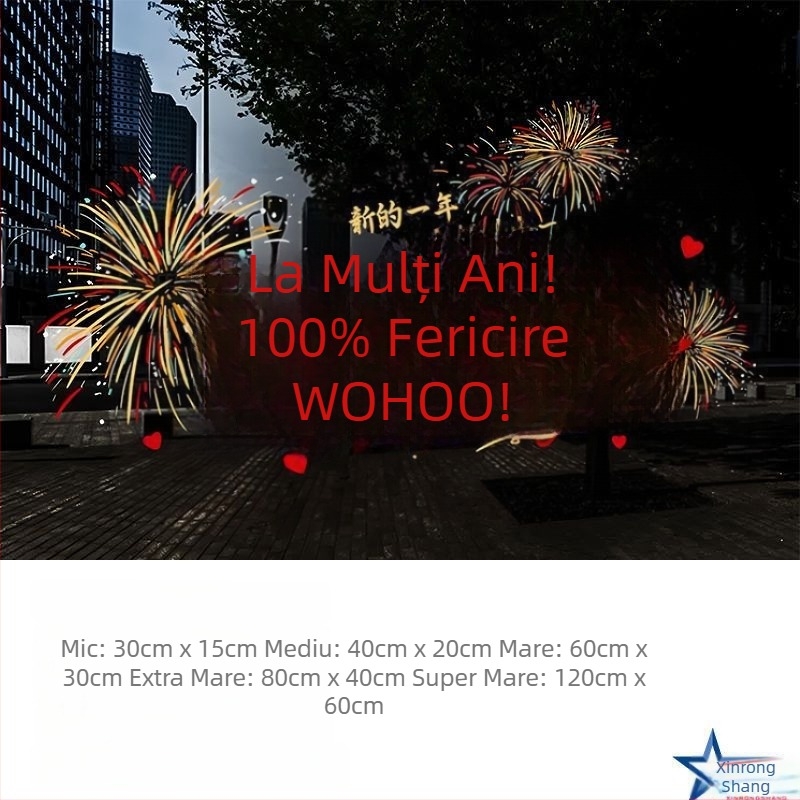 Sticker de fereastră din PVC, decor fără electricitate statică pentru uși și ferestre din sticlă, temă Anul Călului 2026 pentru Festivalul de primăvară; potrivit ca un cadou de afaceri sau promoțional.