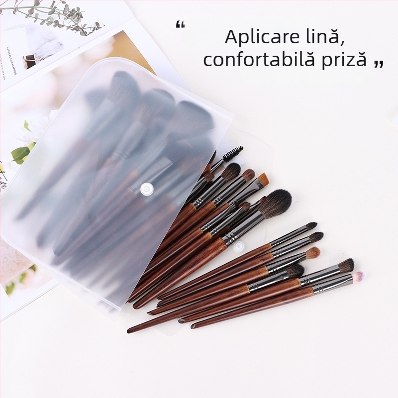 Set de 28 pensule de machiaj, set complet pentru uz profesional, potrivit pentru ten mixt, durată de viață 3 ani