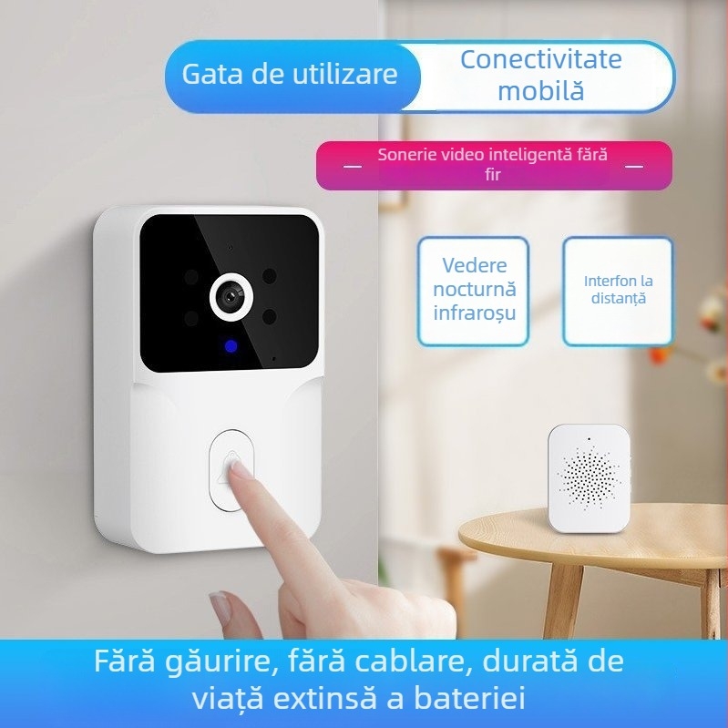 Videointerfon inteligent pentru interior și exterior, cu comunicare bidirecțională, cameră IP 1080p