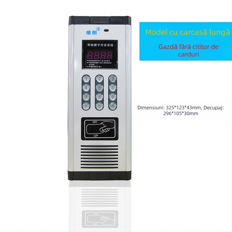 Unitate principală de interfon pentru clădiri cu sistem de control al accesului, sonerie fără video, telefon, gestionare pe computer, acces de la distanță prin telefonul mobil, IDIC Cayman