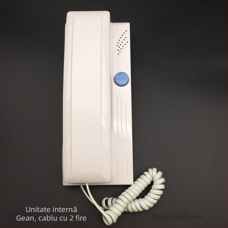 Unitate internă cu două fire pentru interfon de bloc - audio, extensie universală, compatibilă cu soneria