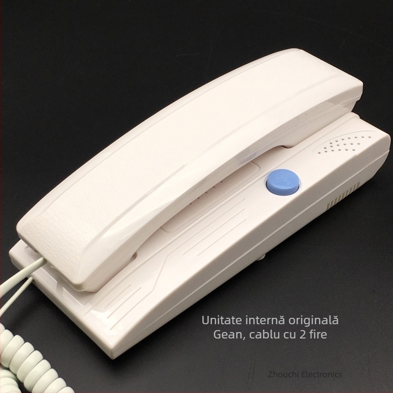 Unitate internă cu două fire pentru interfon de bloc - audio, extensie universală, compatibilă cu soneria