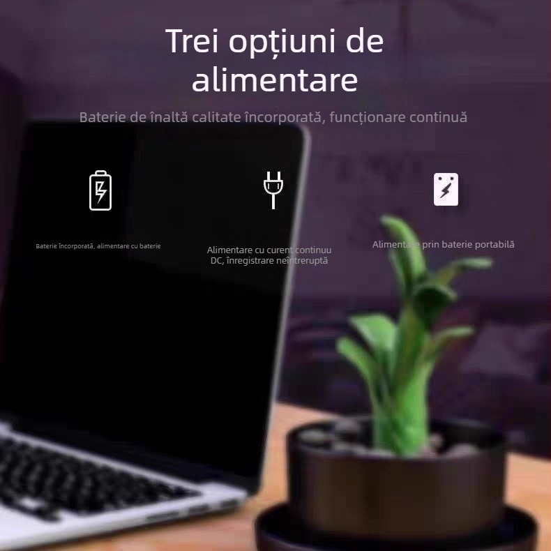 Cameră inteligentă pentru securitate în casă cu rezoluție 1080p, vizionare pe timp de noapte, rază 10-30 m, obiectiv de 3,6 mm, control prin aplicație mobilă (iOS)