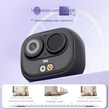 Cameră de supraveghere inteligentă cu vedere nocturnă, 1080p, exterior, rază 10–30 m, control prin aplicație