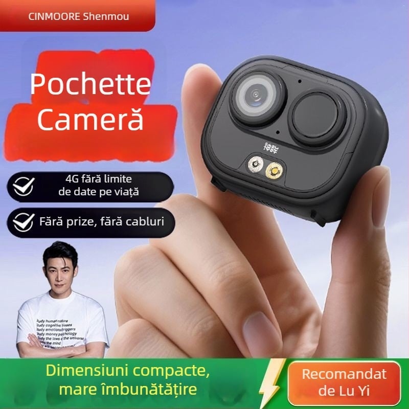 Cameră de supraveghere inteligentă cu vedere nocturnă, 1080p, exterior, rază 10–30 m, control prin aplicație