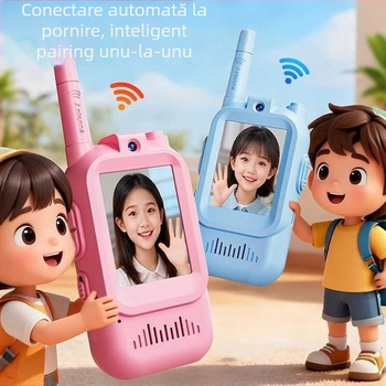 Jucărie interfon video pentru copii model A3 — 13 canale, bandă 5150–5825 MHz, rază 300 m, alimentare 5 V