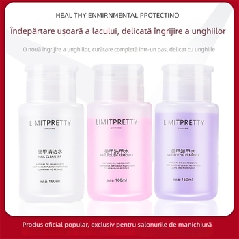 Îndepărtător de lac de unghii - Brand: Tide (Beauty); Model: Limitpretty trendy; Conținut net: 160 ml; Perioadă de valabilitate: 3 ani