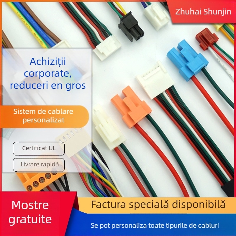 Prelucrare cabluri terminale Dupont – izolație siliconată la temperaturi înalte, cabluri ecranate, certificate UL/UL817, contacte personalizate