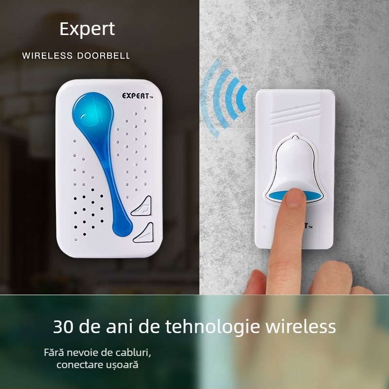 Sonerie fără fir pentru ușă - Model E-8819, Brand Able; potrivită pentru casă, birou și magazin.