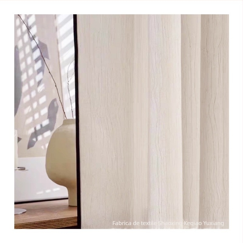Perdele pentru ferestre din poliester, semi-transparente, stil modern minimalist; brand Yuxiang textile; montaj disponibil.
