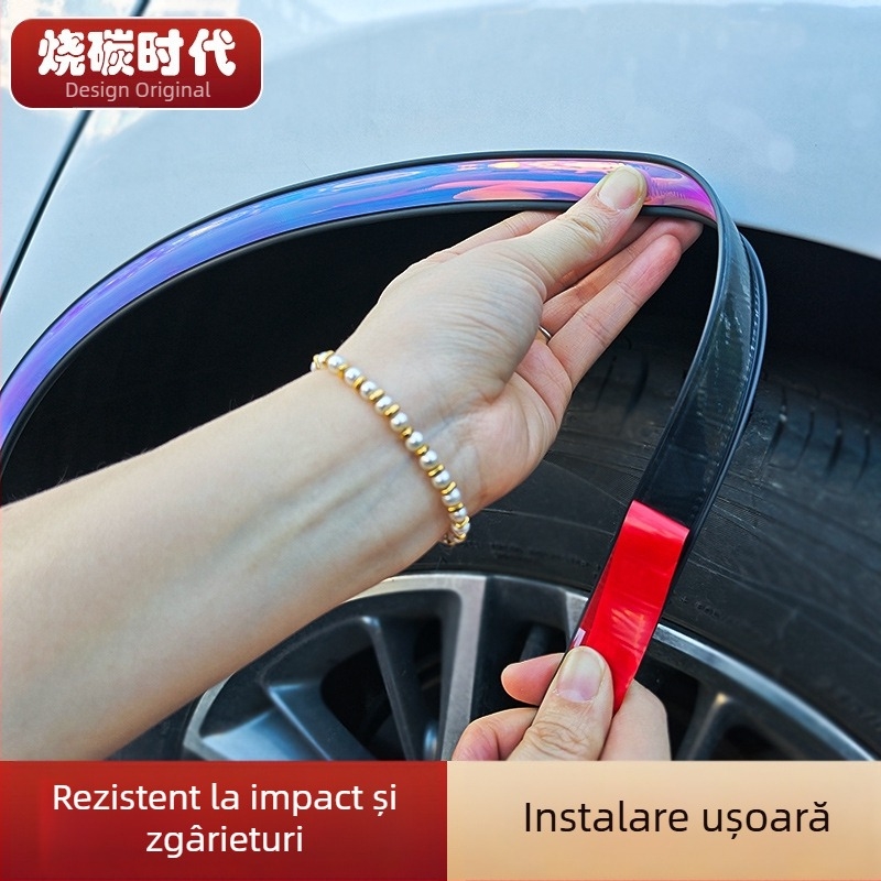 Bandă colorată pentru arcurile roților — PVC, Brand Carbon Burning Era, Tip universal, Cod produs Universal Car Wheel Arch