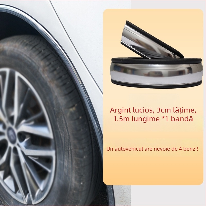 Bandă colorată pentru arcurile roților — PVC, Brand Carbon Burning Era, Tip universal, Cod produs Universal Car Wheel Arch