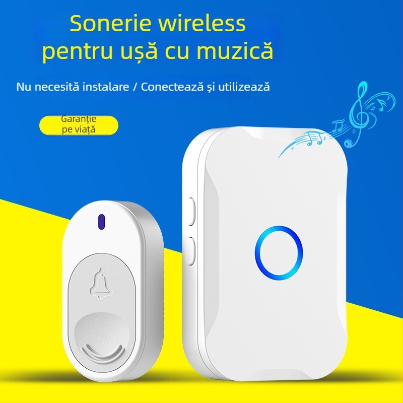 Sonerie wireless pentru uz casnic CX-ZB8093, 90-250V, <=0.5W, melodie de 58 tonuri, utilizare casnică