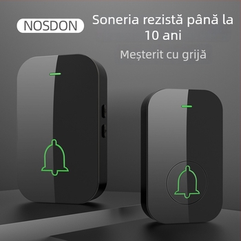Sonerie wireless pentru casă, cu rază ultra-lungă, rezistentă la apă, montaj fără găuri, sonerie digitală inteligentă, volum mare