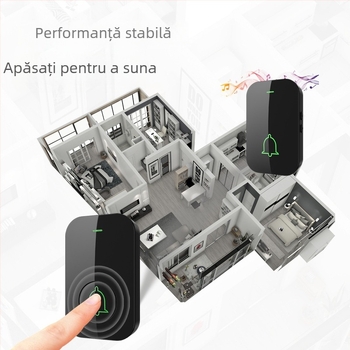 Sonerie wireless pentru casă, cu rază ultra-lungă, rezistentă la apă, montaj fără găuri, sonerie digitală inteligentă, volum mare