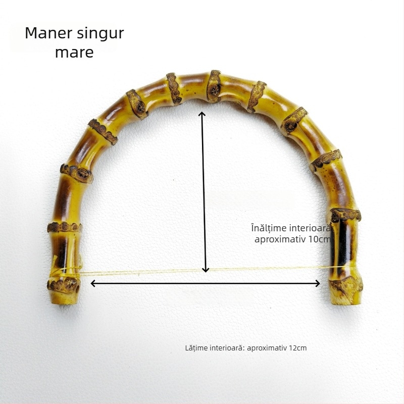 Mâner pentru bagaje din bambus real – mâner din bambus natural, model natural, ultra-ușor, reducerea sarcinii