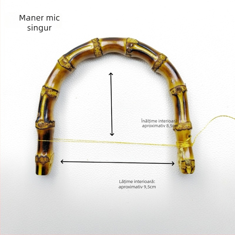 Mâner pentru bagaje din bambus real – mâner din bambus natural, model natural, ultra-ușor, reducerea sarcinii