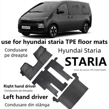 Covoraș podea Hyundai Staria din cauciuc – impermeabil, potrivire universală, pentru LHD/RHD, imprimare logo disponibilă, personalizabil