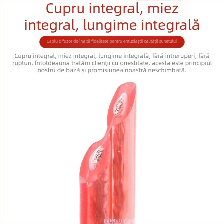 Hengguangxun Cablu audio din cupru fără oxigen, cu două straturi pentru difuzoare