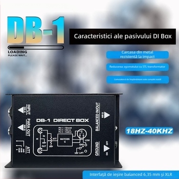 DI Box pentru conversie de impedanță și izolare audio pentru instrumente muzicale, model Db1, marcă Gerlek, cod produs G-di