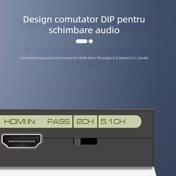 Extractor HDMI audio HY513 | 4K către optic TOSLINK, canal stânga/dreapta | pentru set-top box